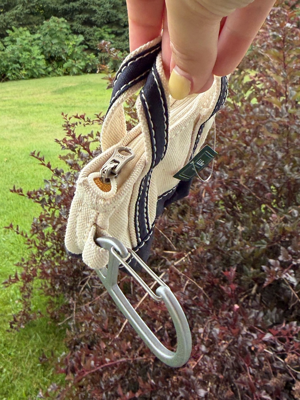 Llbean mini tote keychain charm accessory NWT navy - Picture 4 of 5